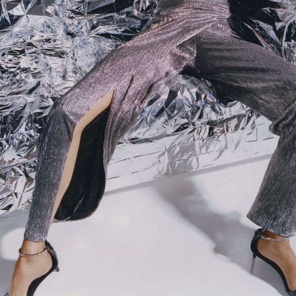 Sparkly Wrap Front Pants